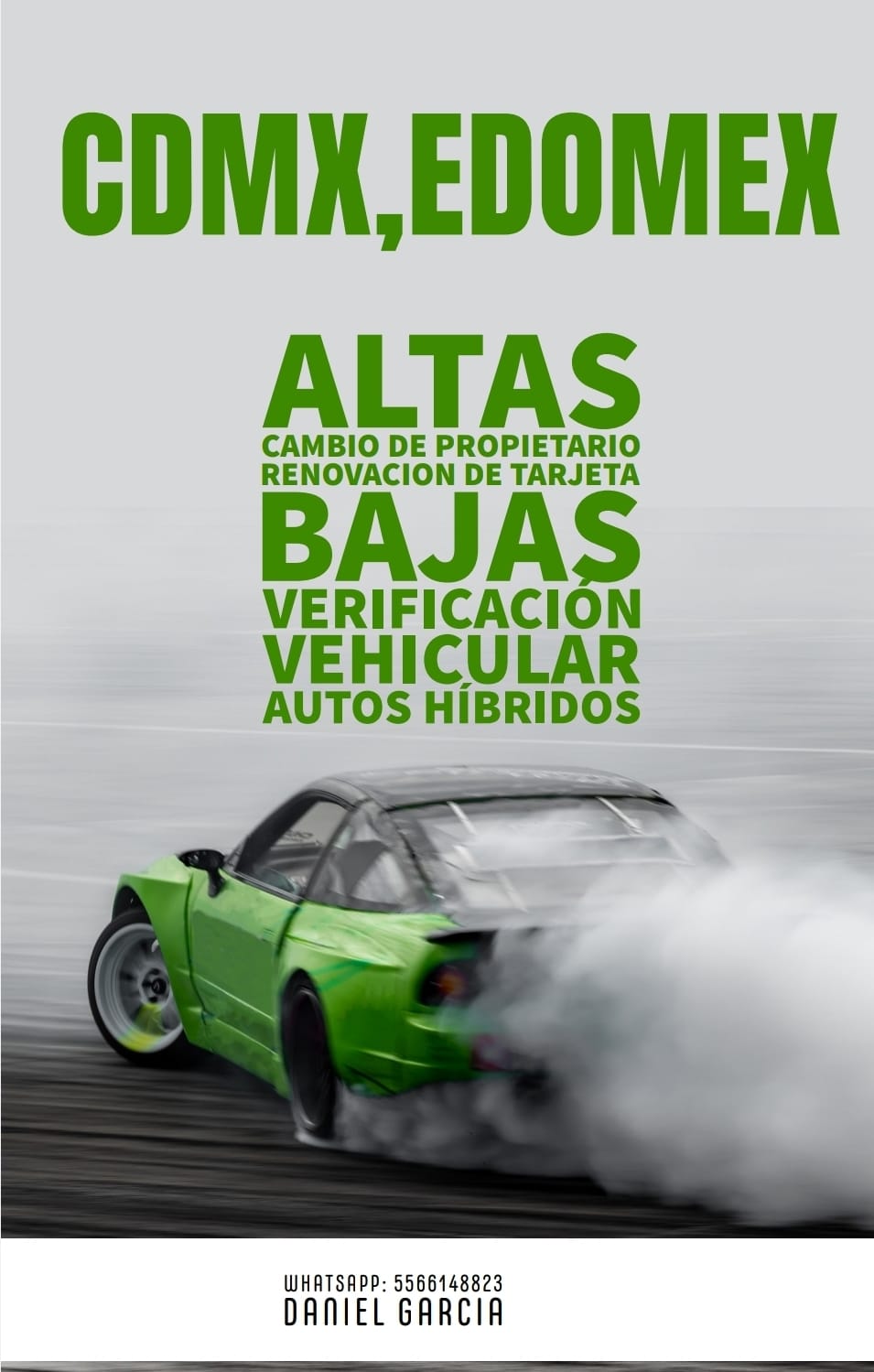 Servicios en CDMX y Edo. Mex.: altas, bajas, cambio de propietario, renovación de tarjeta, verificación vehicular y autos híbridos