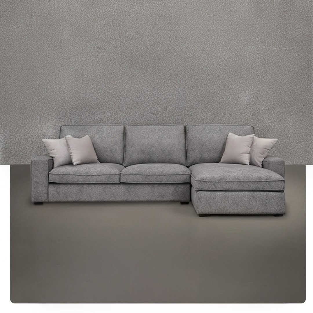 Sala escuadra sobre diseño en textura gris Oxford